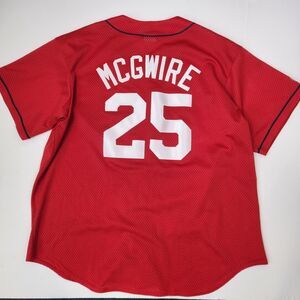 Majestic Mark McGwire Saint Louis Cardinals Made In USA Stitched Mesh Jersey XL